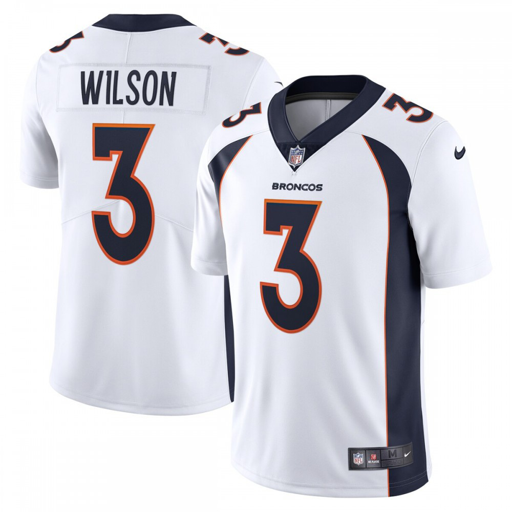 Russell Wilson Denver Broncos Nike Team Vapor Limited Jersey - White-Profan Arena